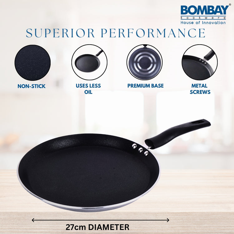 Non-Stick Tawa Pan | 27 cm | Non-Induction Base