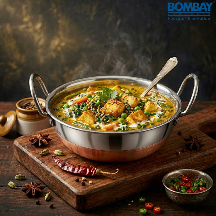 Stainless Steel Kadai With Copper Bottom 22cm, 2 Ltr