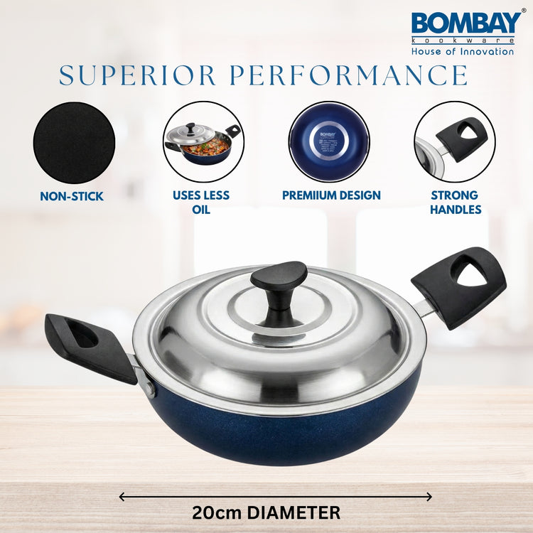 Non-Stick Kadai | 20 cm | 1.6 L | Non-Induction Base