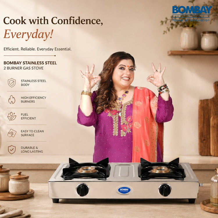 Gas stove 2 burner Steel Top