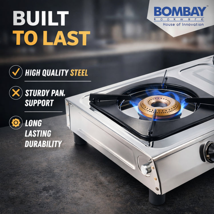 Gas stove 2 burner Steel Top
