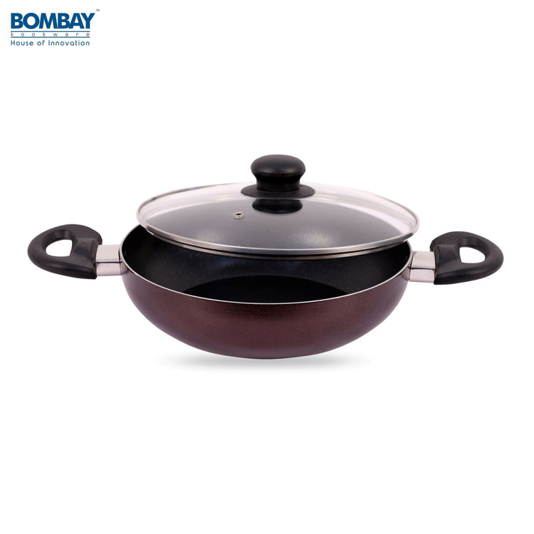 Non-Stick Kadai | 24 cm | Glass Lid | Non-Induction Base