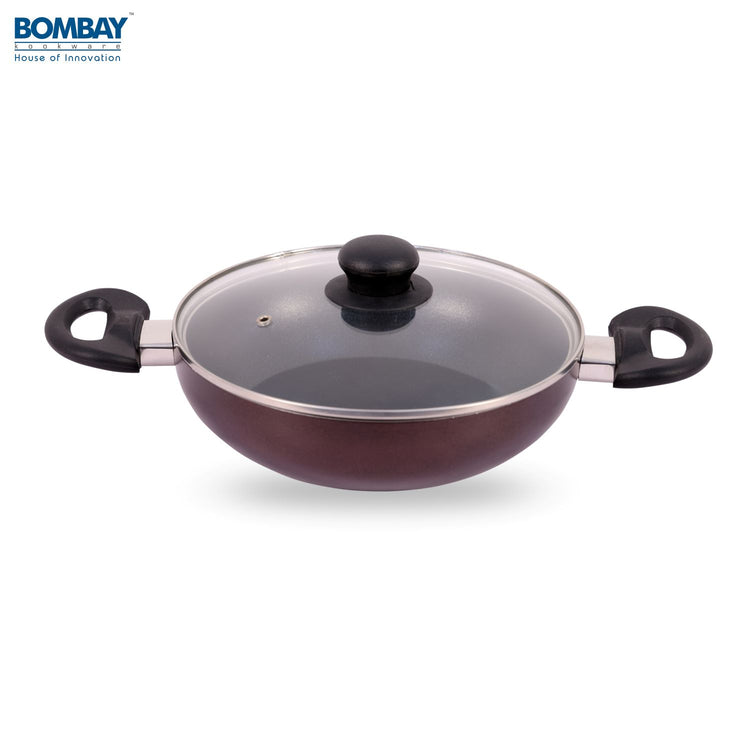Non-Stick Kadai | 24 cm | Glass Lid | Non-Induction Base