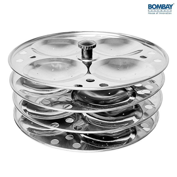 Stainless Steel Idli 4 Plate Set