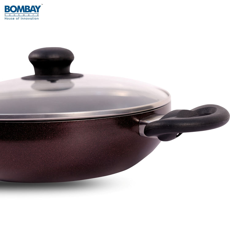 Non-Stick Kadai | 24 cm | Glass Lid | Non-Induction Base
