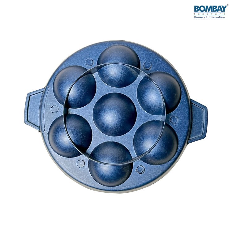 Non-Stick Appam Maker | 7 Cavity | Stainless Steel Lid