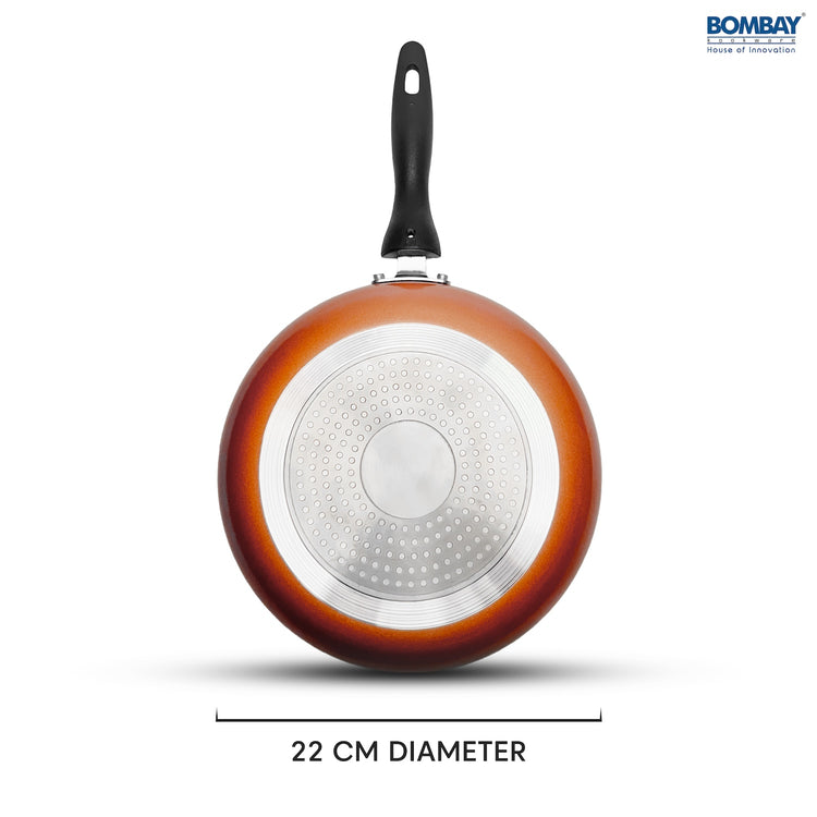 Non-Stick Fry Pan | 22 cm | 1 L | Copper Finish | Induction Base