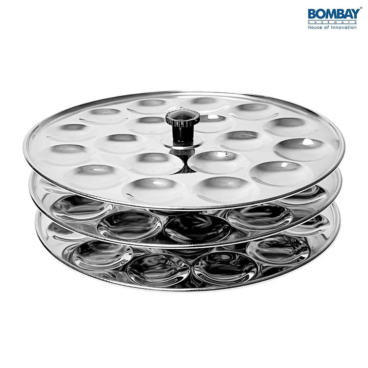 Stainless Steel 54 Mini Idli 3 Plate