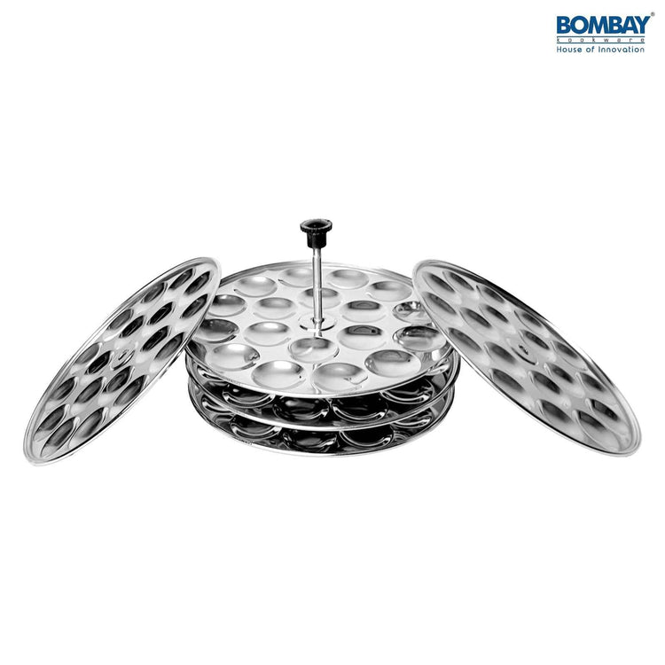 Stainless steel Mini Idli Maker 5 Plate Set for Small-Sized Idlis