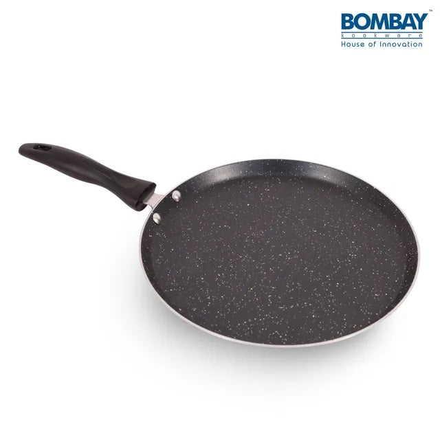 Aluminium Non-Stick Dosa Tawa | 24 cm | Maroon Marble Finish
