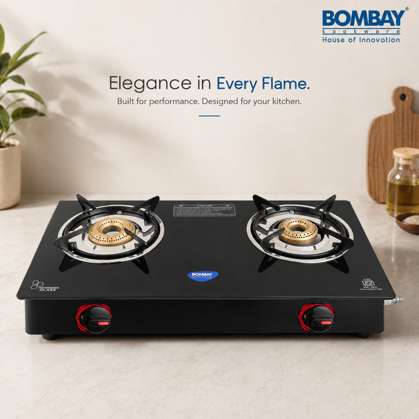 Gas stove 2 burner Glass Top