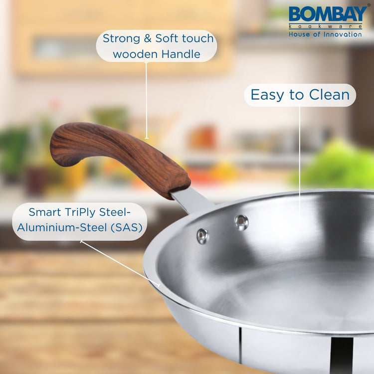 Triply frying pan 24cm, Induction Base