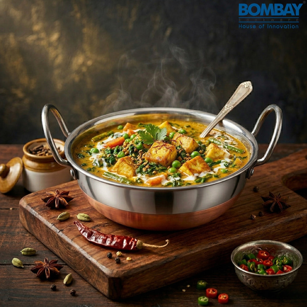 Stainless Steel Kadai With Copper Bottom 22cm, 2 Ltr