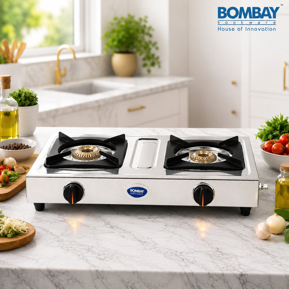 Gas stove 2 burner Steel Top