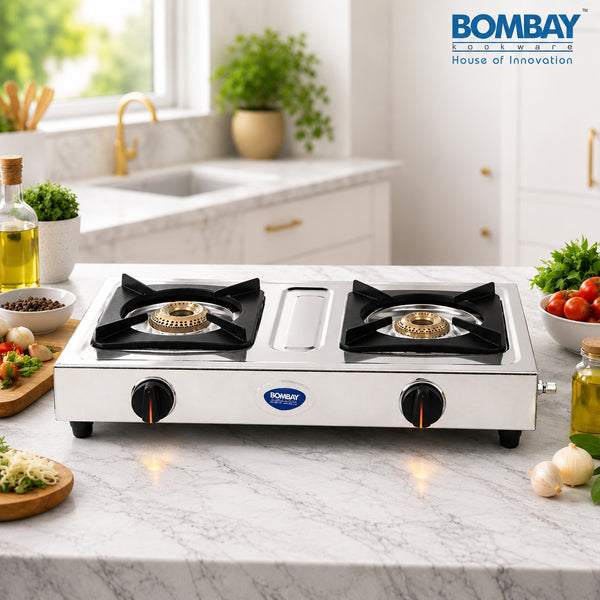 Gas stove 2 burner Steel Top