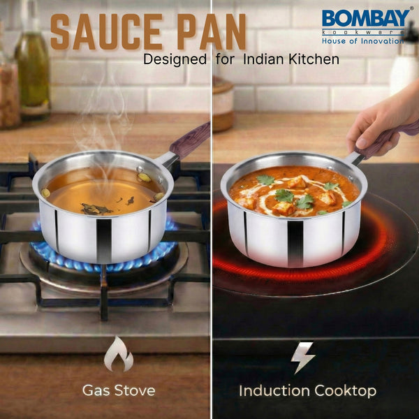 Triply Sauce Pan 14 cm, Induction Base