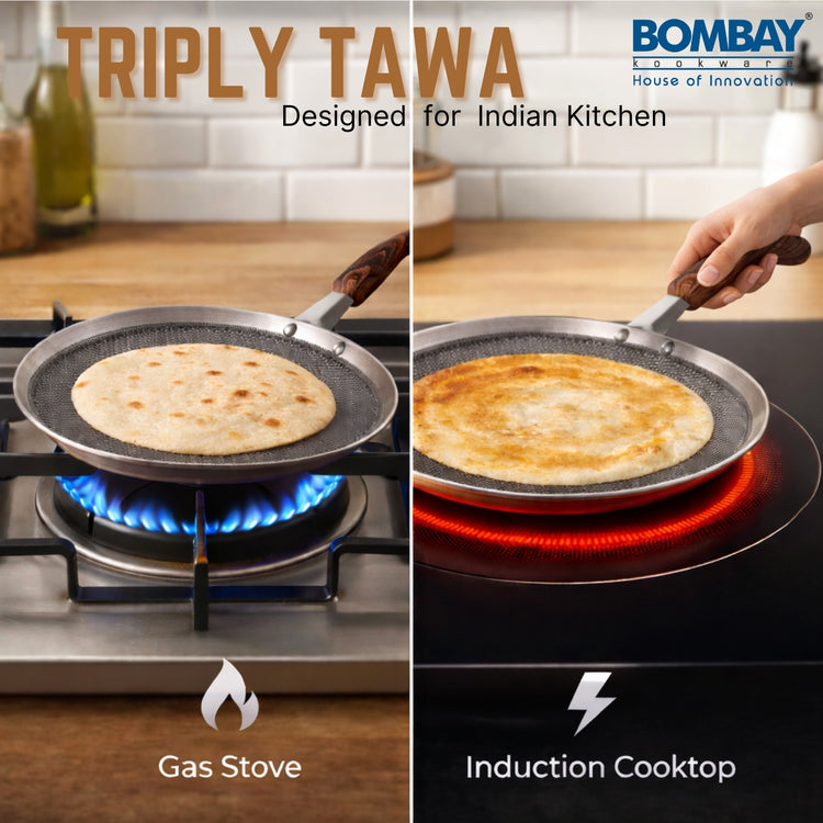 Triply Dosa Tawa 28cm, Induction Base
