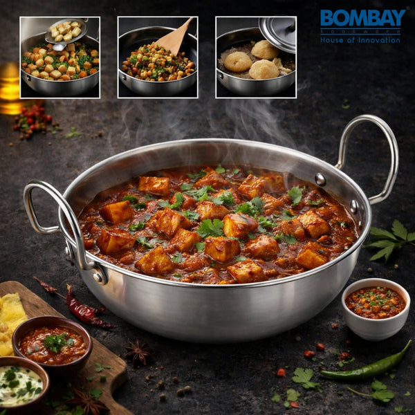 Stainless Steel Kadai 22cm, 2 ltrs