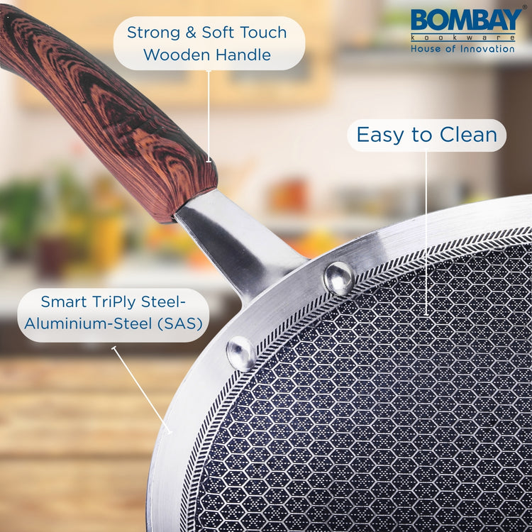 Triply Dosa Tawa 28cm, Induction Base