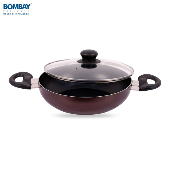 Non-Stick Kadai | 24 cm | Glass Lid | Non-Induction Base
