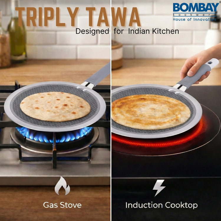 Triply Roti Tawa 26cm, Induction Base