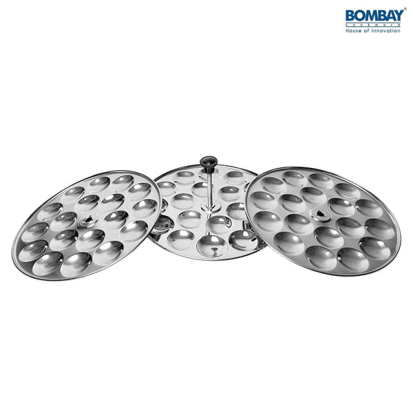 Stainless Steel 54 Mini Idli 3 Plate