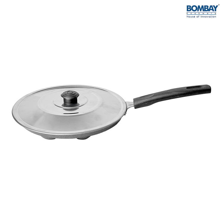 Non-Stick Appam Maker | 12 Cavity | Stainless Steel Lid | Single Handle