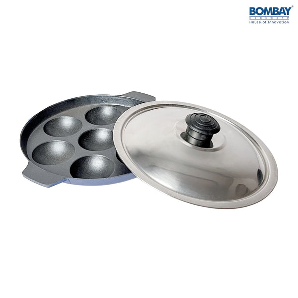 Non-Stick Appam Maker | 7 Cavity | Stainless Steel Lid