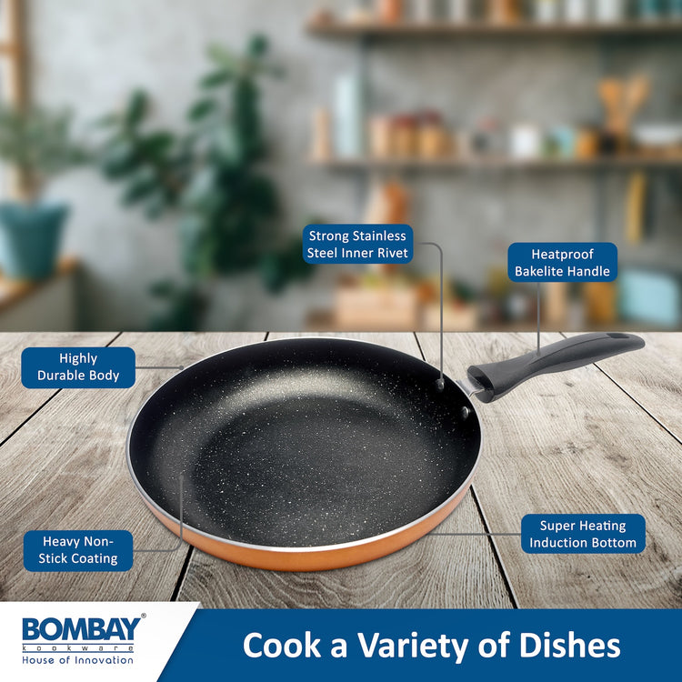 Non-Stick Fry Pan | 22 cm | 1 L | Copper Finish | Induction Base