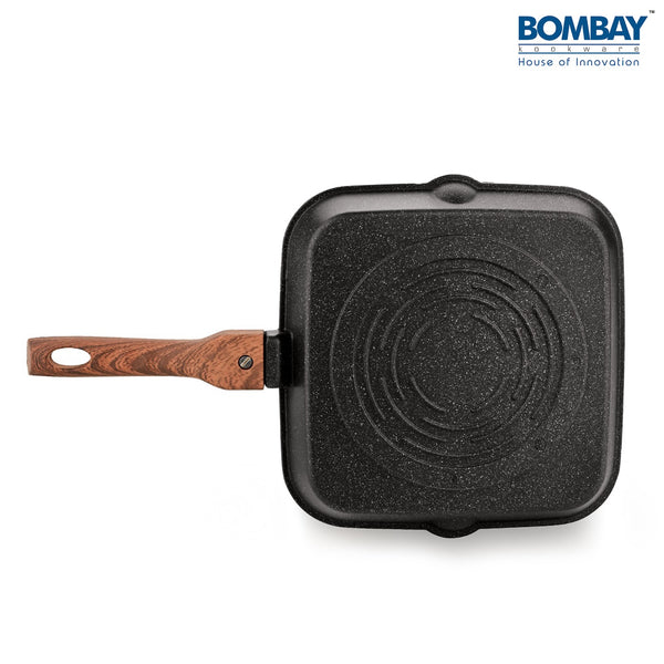 Grill Pan - 26 cm | Wooden Finish Handle