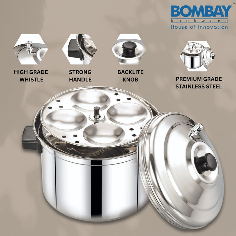 Stainless Steel Idli Cooker 6 Plate