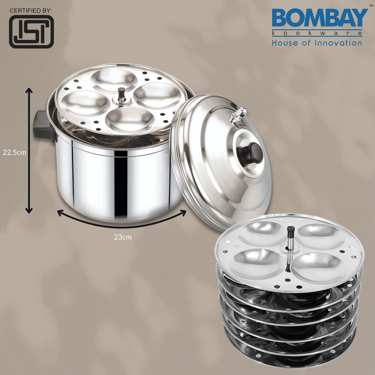 Stainless Steel Idli Cooker 6 Plate