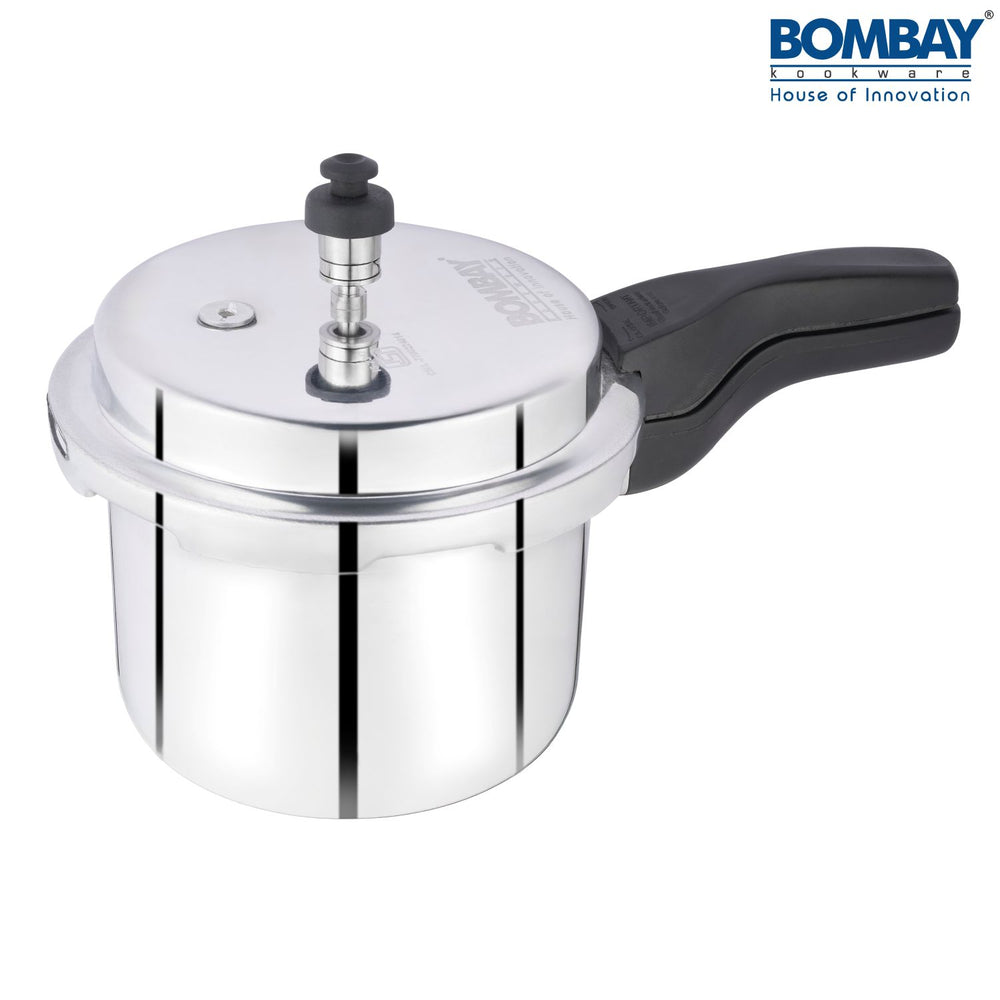 Induction Base Aluminium Pressure Cooker with Outer Lid | 3 L Capacity | Silver 1.0 PIECE