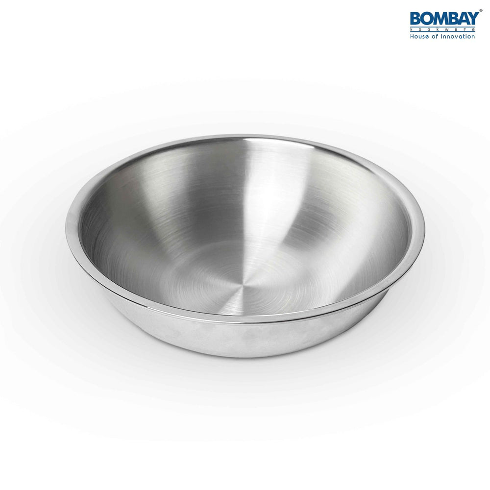 Stainless Steel Triply Tasla 24cm kadai without handle,Induction Base