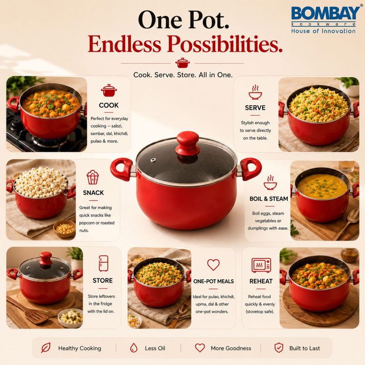 Biryani Pot | 24 cm | 4 L | Induction Compatible